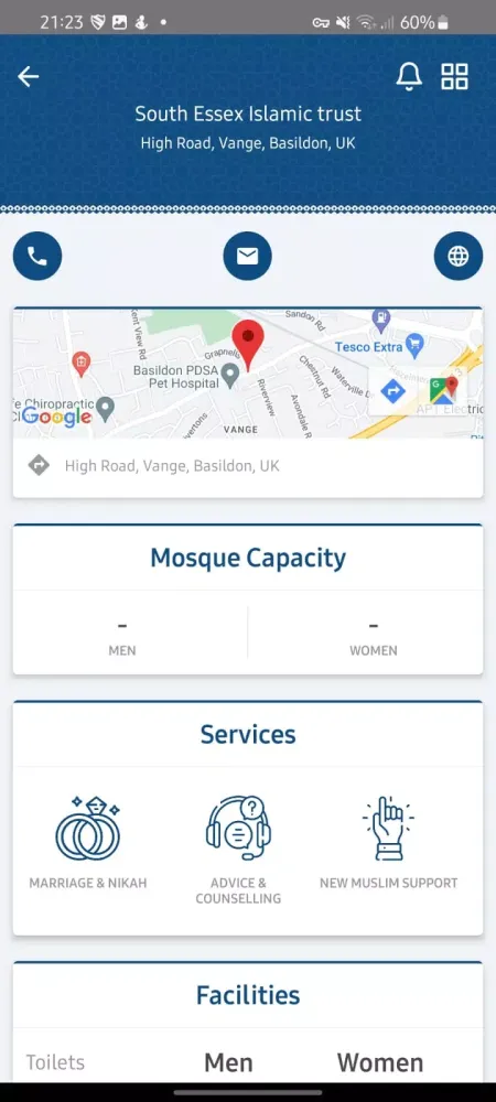 Ảnh chụp màn hình của South Essex Islamic Trust