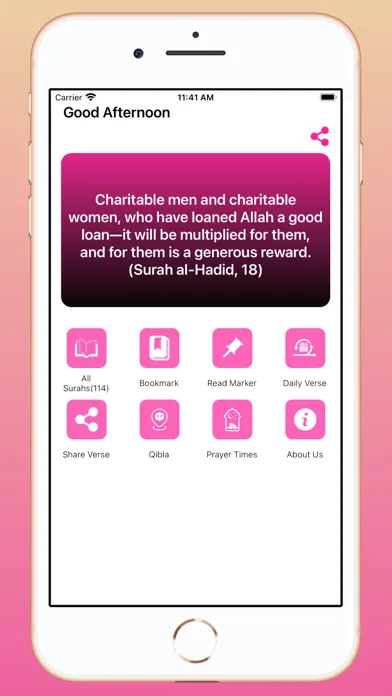 Tangkapan skrin Quran App - English
