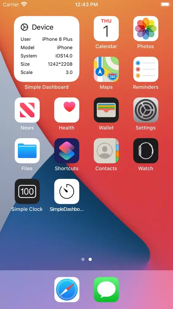 Widget Dashboard Screenshots