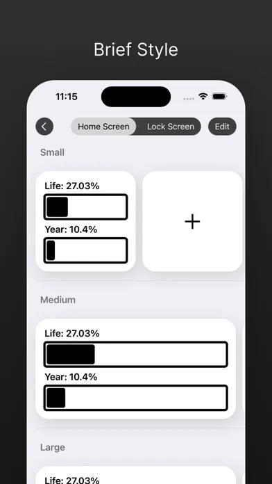 Ảnh chụp màn hình của Life Progress Bar for Widgets