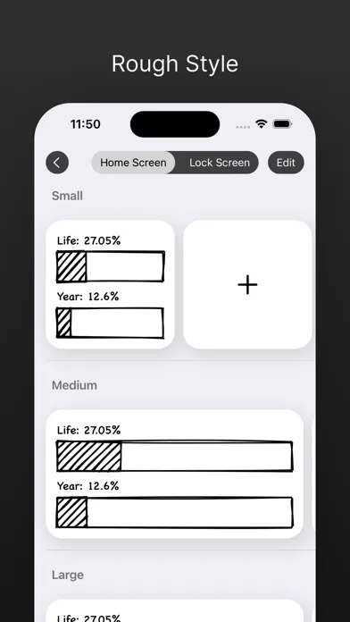 Ảnh chụp màn hình của Life Progress Bar for Widgets
