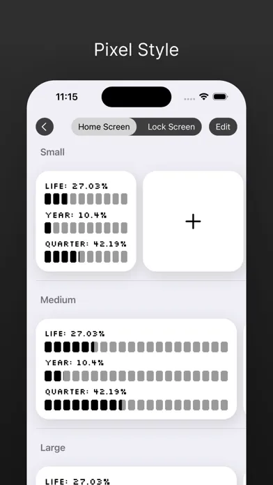 Ảnh chụp màn hình của Life Progress Bar for Widgets