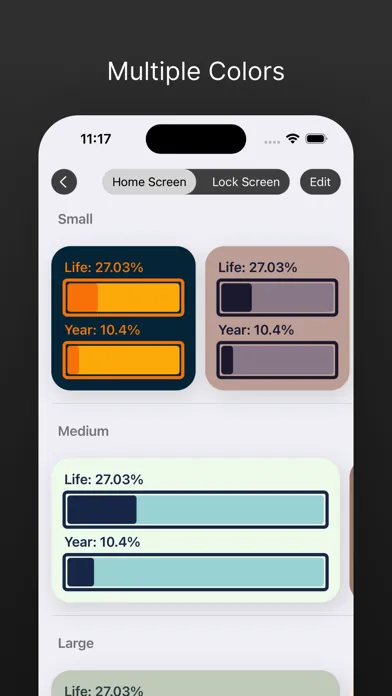 Ảnh chụp màn hình của Life Progress Bar for Widgets