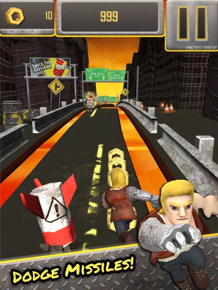 Tangkapan layar Hyper Thunder Run 198X iPad 