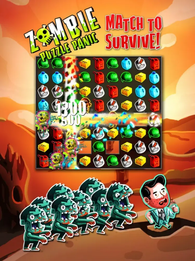 Zombie Puzzle Panic iPad  स्क्रीनशॉट