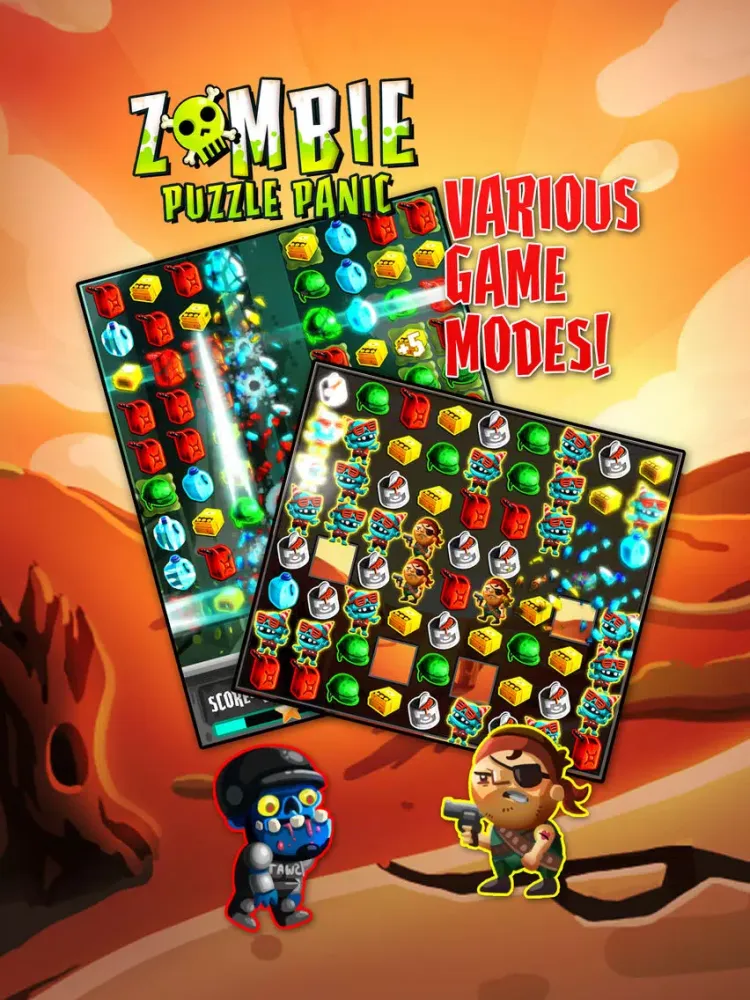 Zombie Puzzle Panic iPad  स्क्रीनशॉट