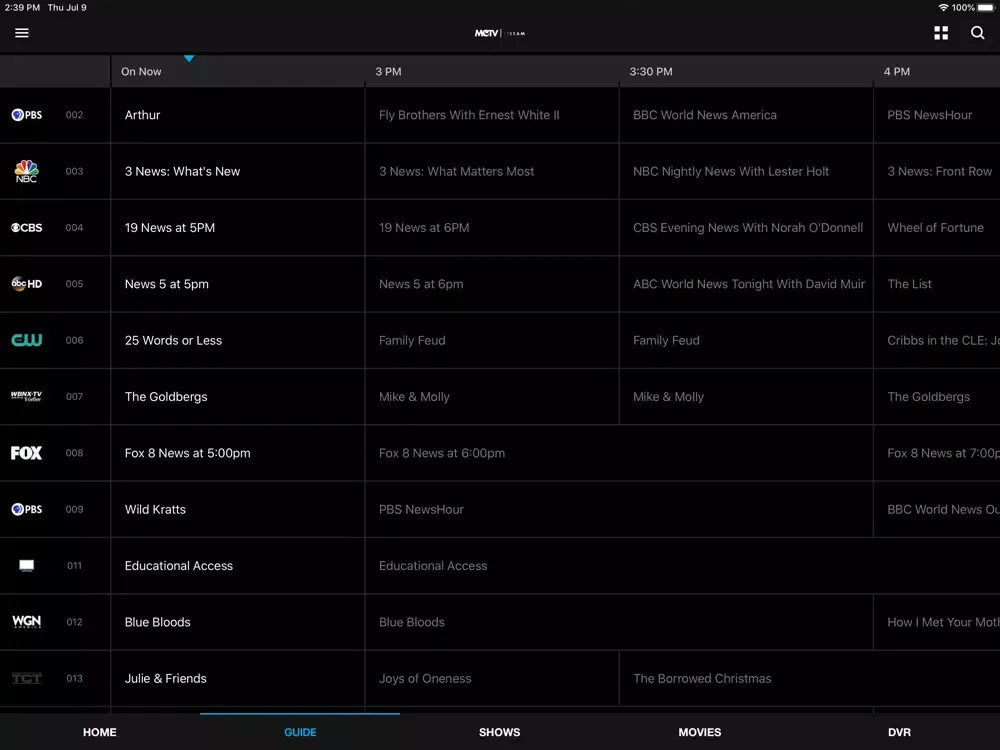 MCTV Stream iPad  স্ক্রিনশট