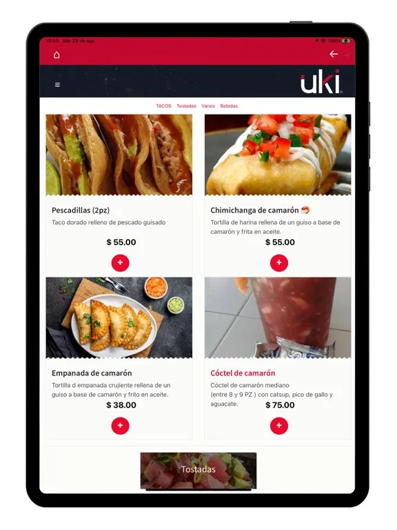 Captures d'écran de uki food iPad 