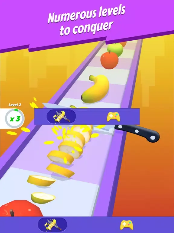 Ảnh chụp màn hình của Fruit Knife Master iPad 