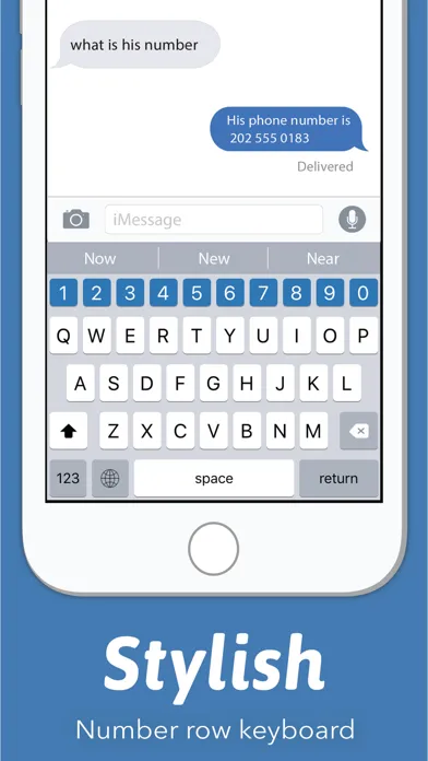 Tangkapan skrin Number Row Keyboard