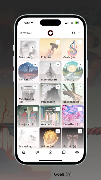 Captures d'écran de ReWellMe: mindset reset app