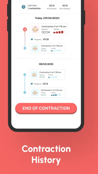 Contraction Tracker Counter Screenshots
