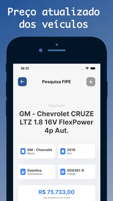 Tabela FIPE: Consultar Veículo スクリーンショット