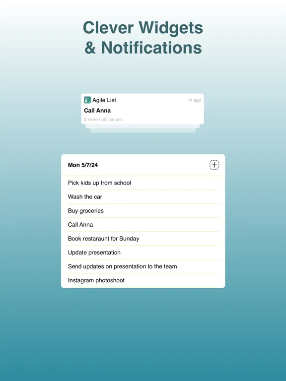 Tangkapan layar Agile List - Checklist & Tasks iPad 