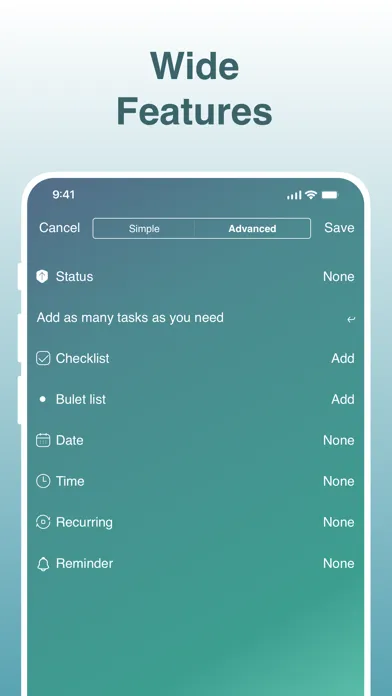 Tangkapan layar Agile List - Checklist & Tasks