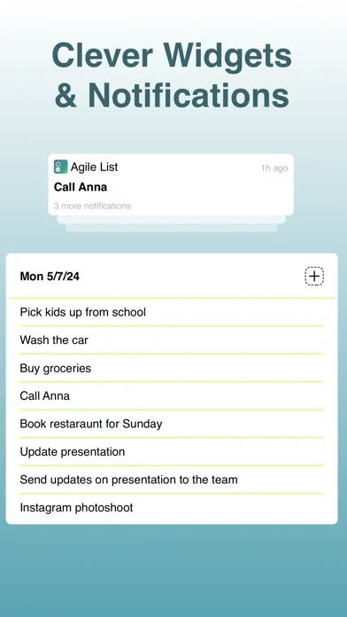 Tangkapan layar Agile List - Checklist & Tasks
