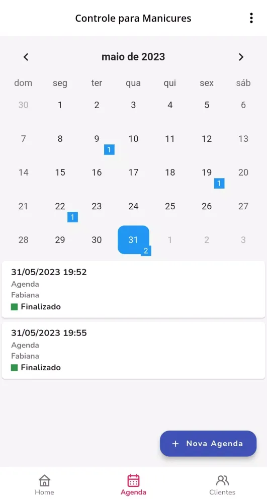 ภาพหน้าจอของ Agenda para Manicures