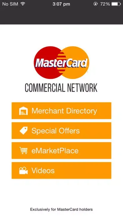 MasterCard Commercial Network سکرین شاٹس
