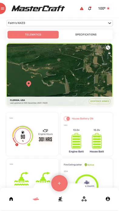 ภาพหน้าจอของ MasterCraft Connect App