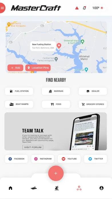ภาพหน้าจอของ MasterCraft Connect App