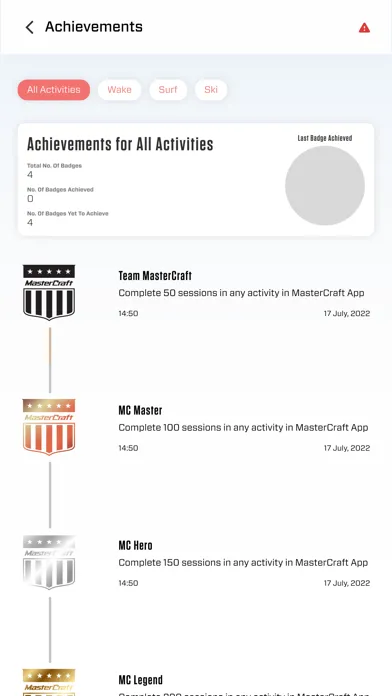ภาพหน้าจอของ MasterCraft Connect App