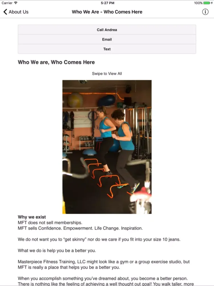 Masterpiece Fitness Training iPad  سکرین شاٹس