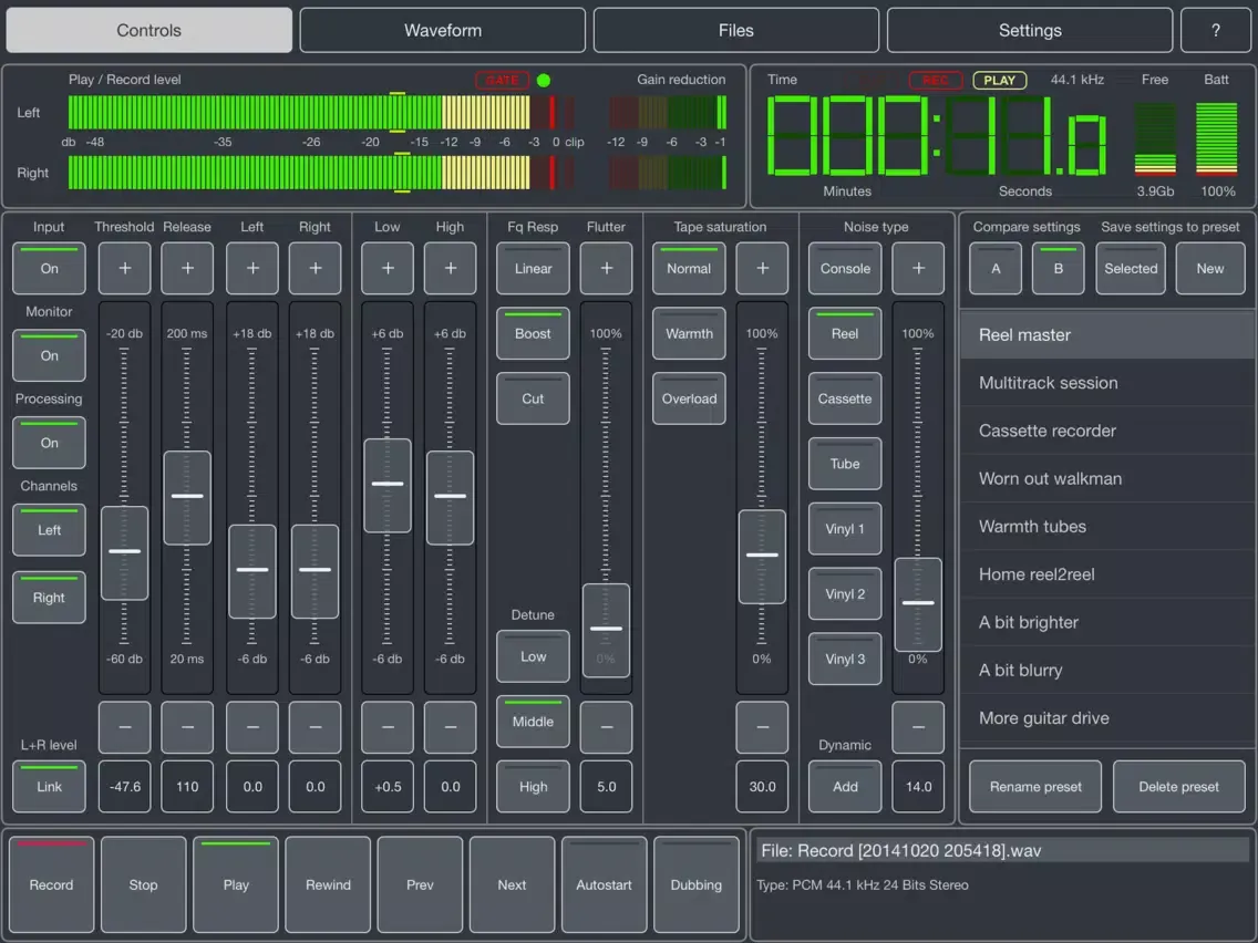 Capturas de pantalla de Master Record - Tape simulation recorder & effects iPad 