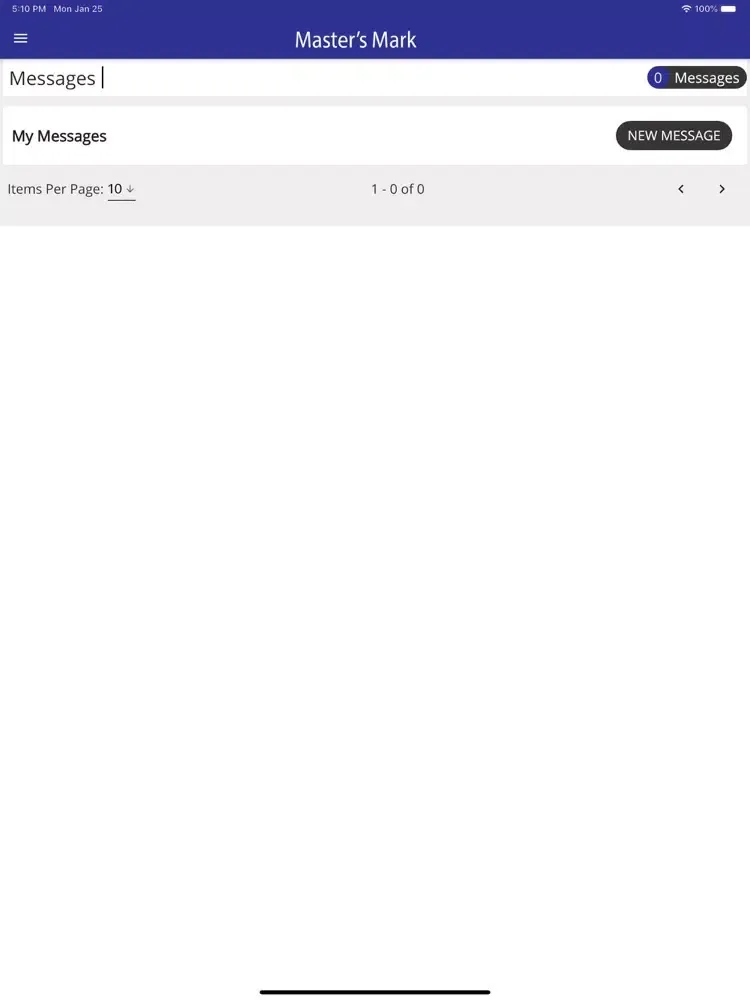 Ảnh chụp màn hình của Master's Mark Gateway iPad 