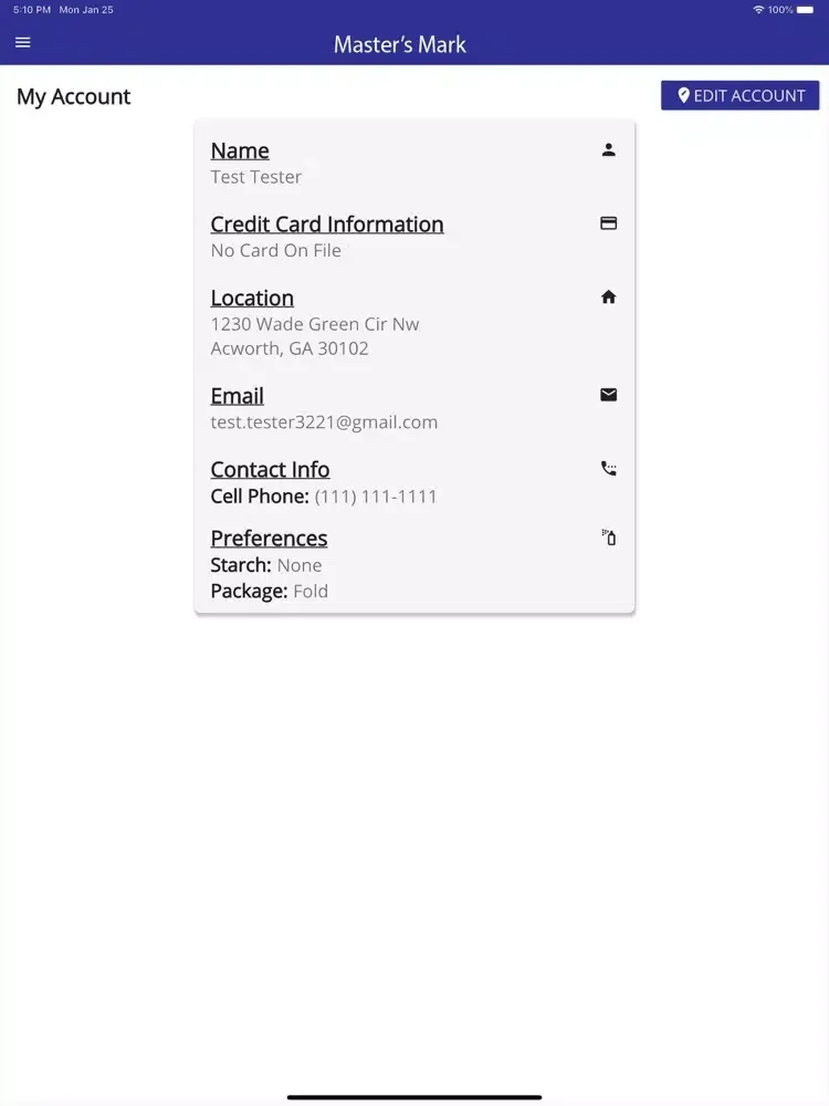 Ảnh chụp màn hình của Master's Mark Gateway iPad 