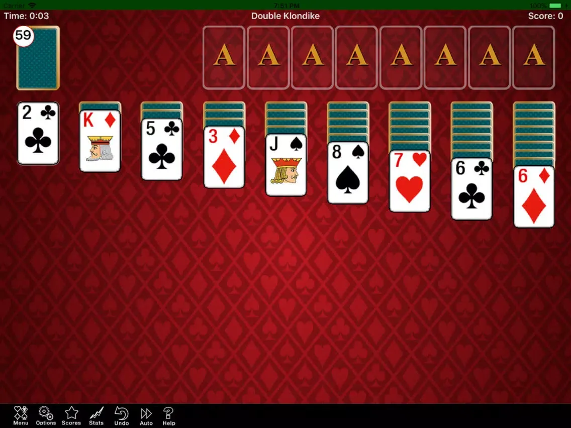 Capturas de tela do Double Klondike V2 iPad 