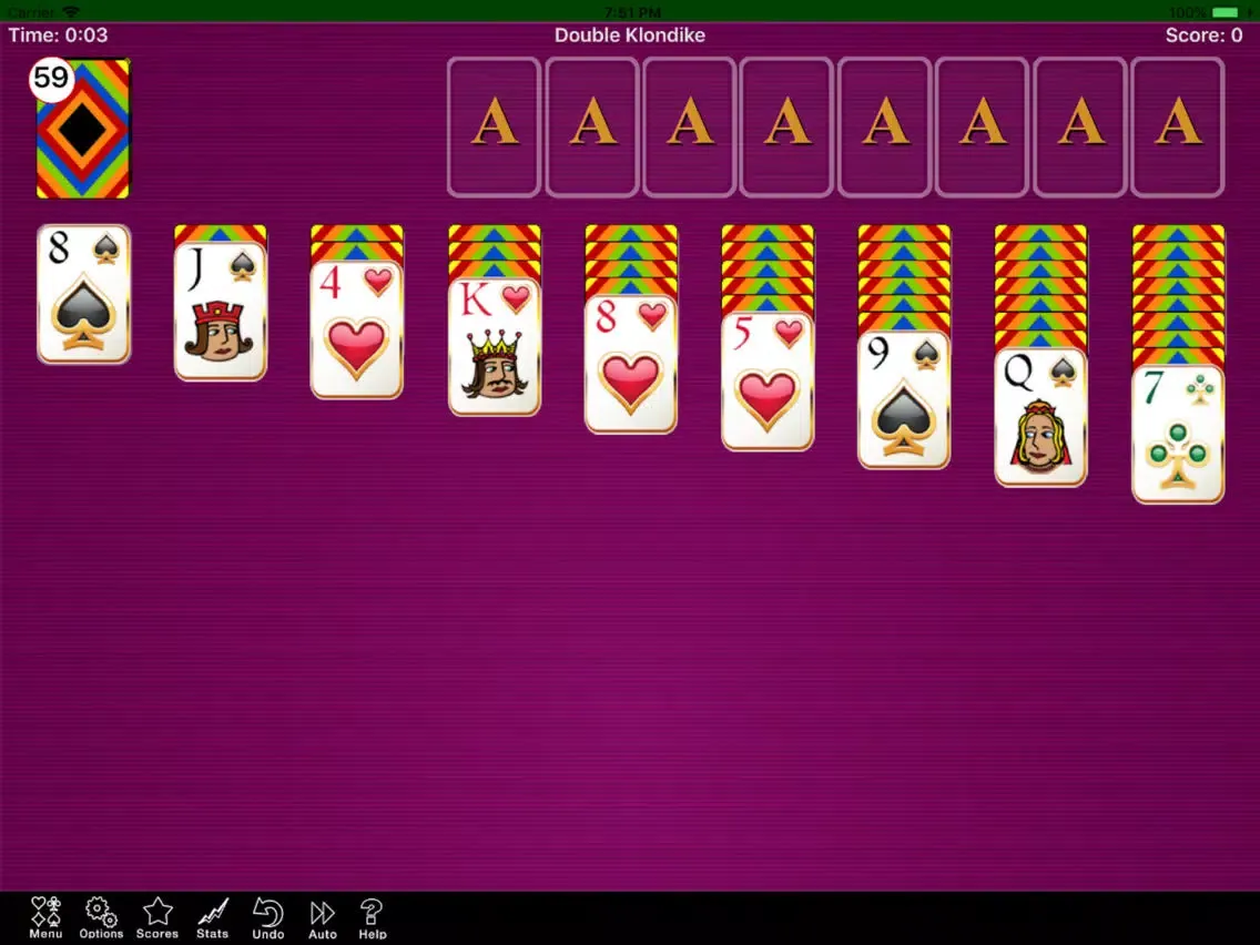 Capturas de tela do Double Klondike V2 iPad 