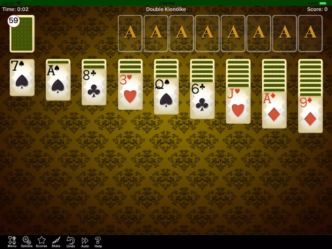 Capturas de tela do Double Klondike V2 iPad 