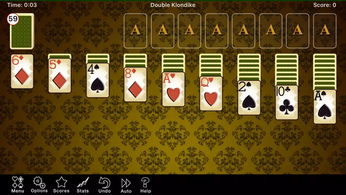 Capturas de tela do Double Klondike V2