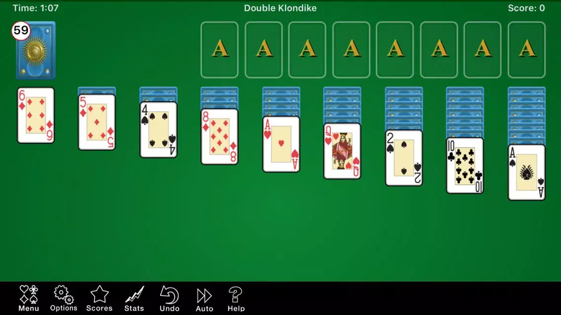 Capturas de tela do Double Klondike V2