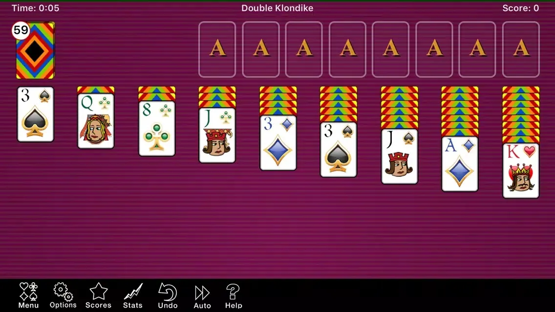 Capturas de tela do Double Klondike V2