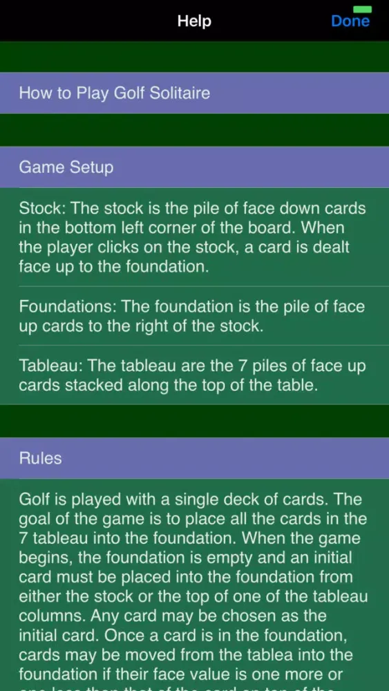 Golf Solitaire.. سکرین شاٹس