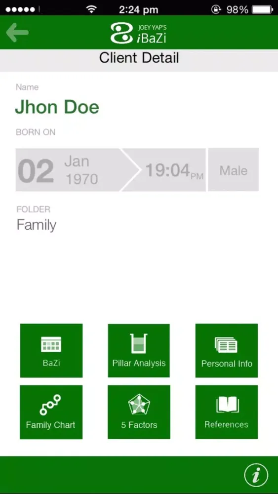 Joey Yap's iBaZi Ekran Görüntüleri