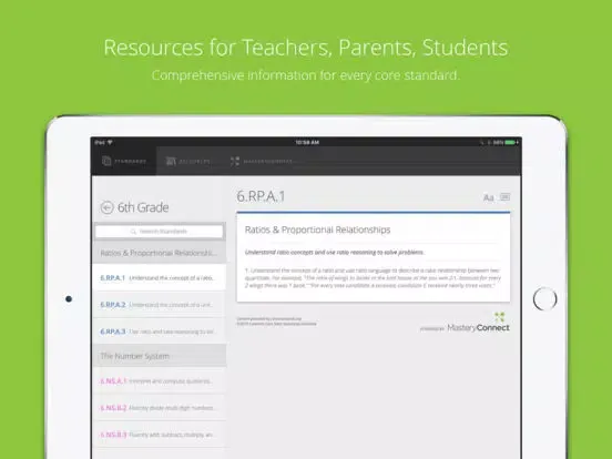 Common Core Standards iPad  स्क्रीनशॉट