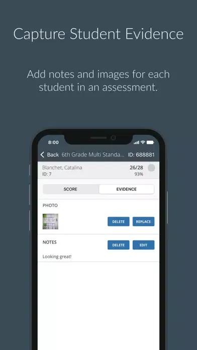Capturas de pantalla de MasteryConnect Teacher