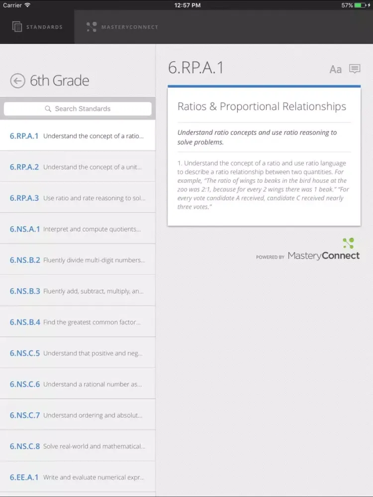 Captures d'écran de Maryland Content Standards iPad 