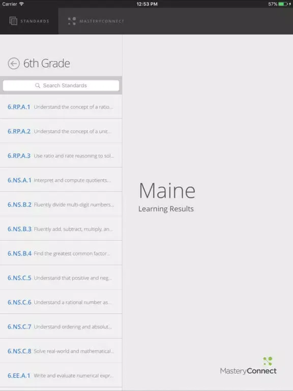 Capturas de pantalla de Maine Learning Results iPad 