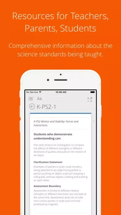 Next Gen Science Standards スクリーンショット
