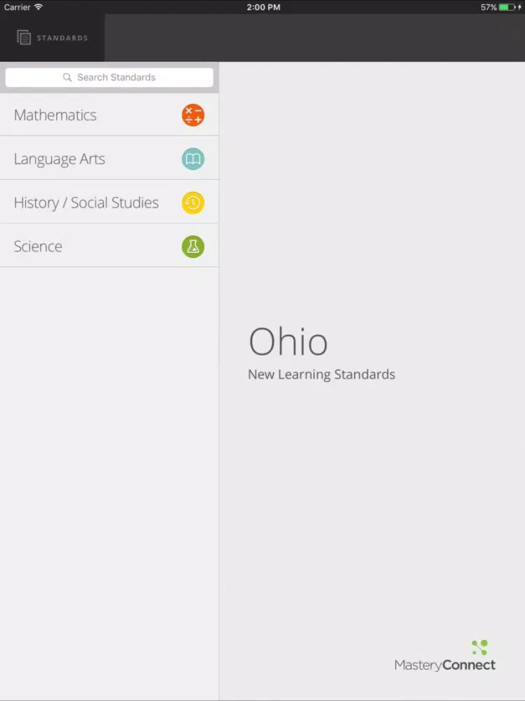 Скриншоты Ohio's New Learning Standards iPad 