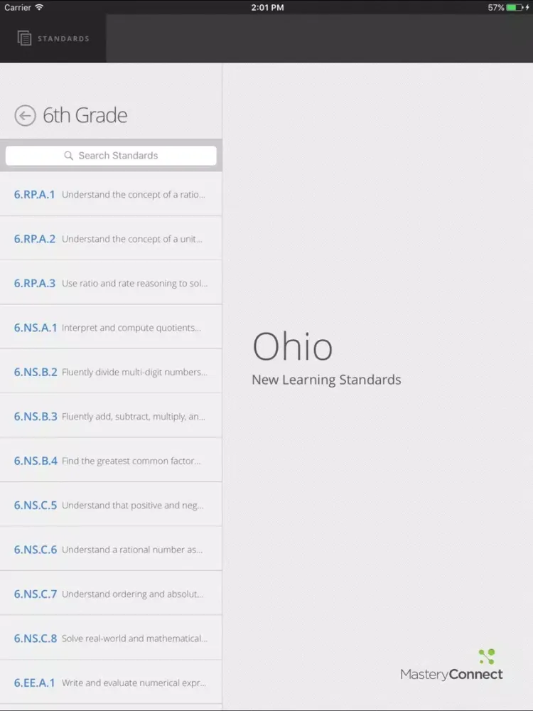 Скриншоты Ohio's New Learning Standards iPad 