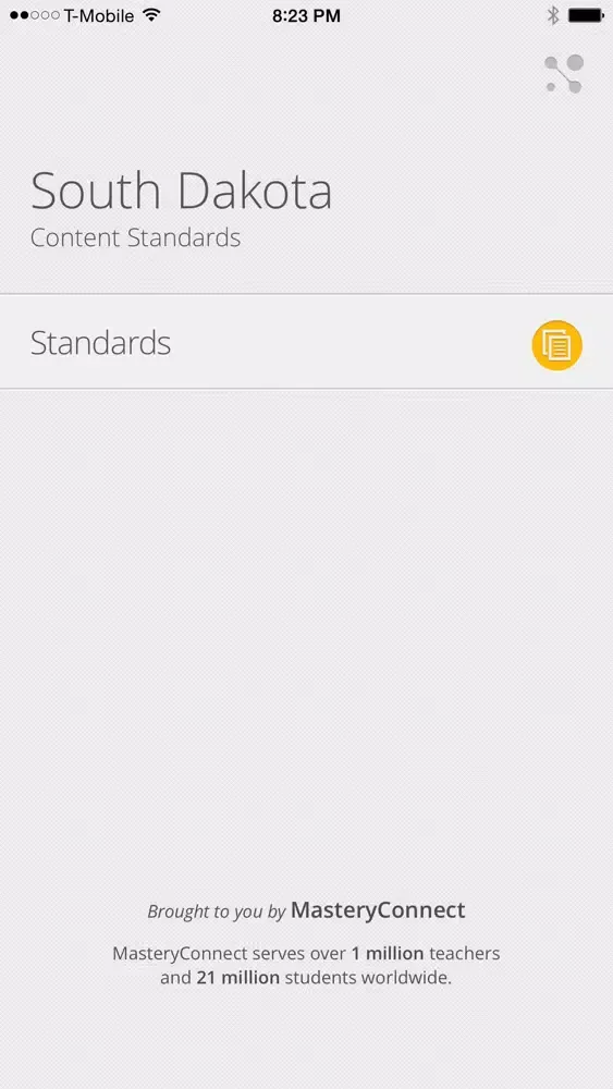 Capturas de pantalla de South Dakota Content Standards