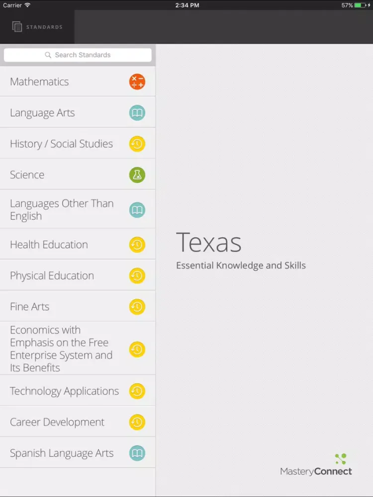 Capturas de tela do TX Essential Knowledge & Skill iPad 
