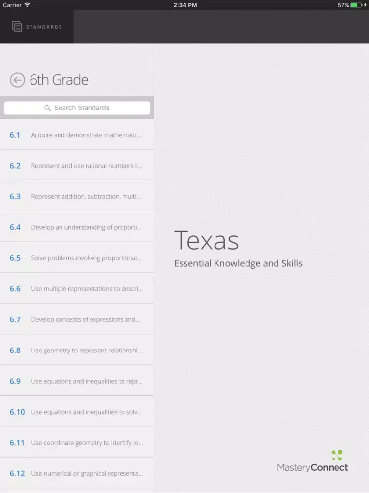 Capturas de tela do TX Essential Knowledge & Skill iPad 