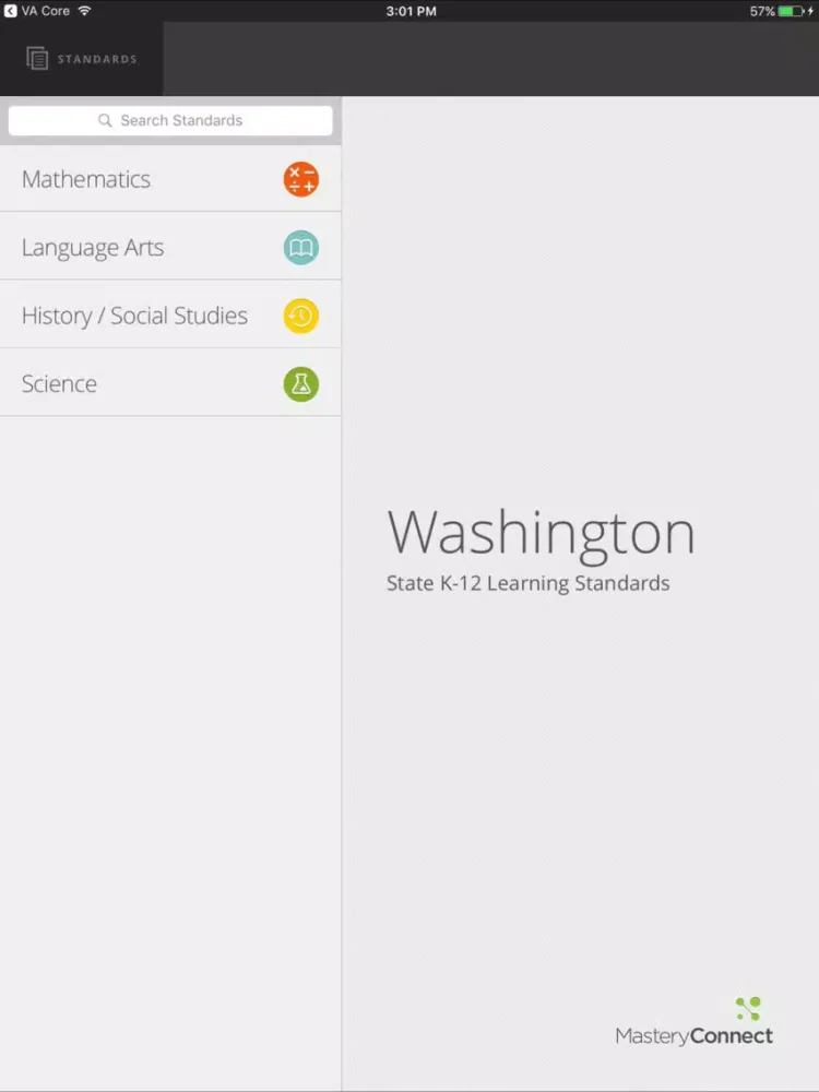 Скриншоты WA K-12 Learning Standards iPad 