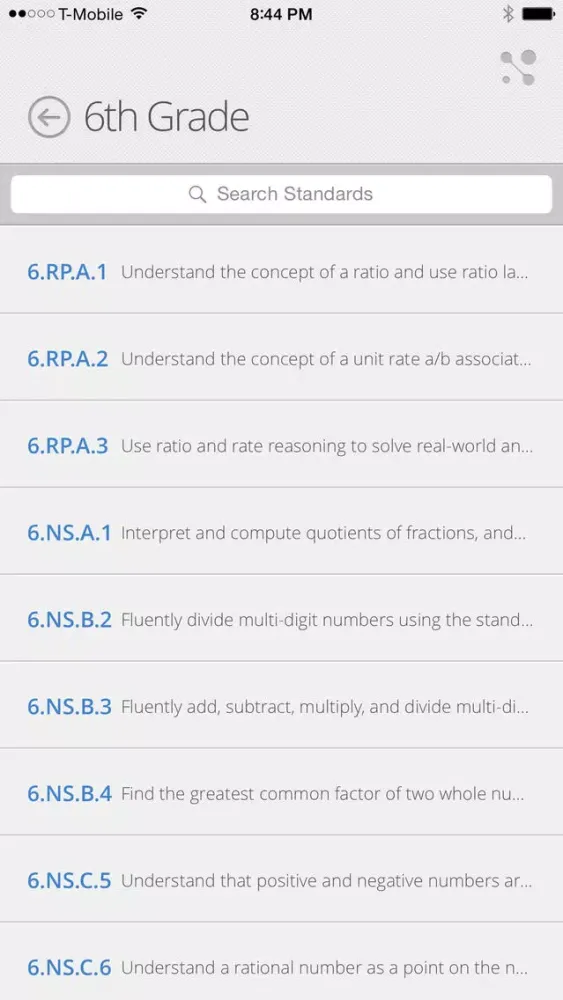 Скриншоты WA K-12 Learning Standards