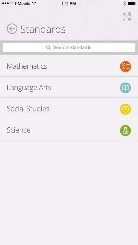Capturas de tela do Wisconsin Academic Standards